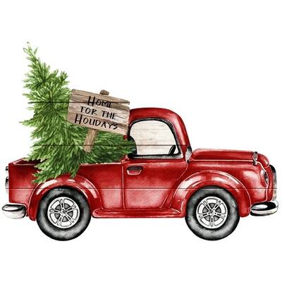 Cut Out Pallet Art - Home for the Holidays - Truck