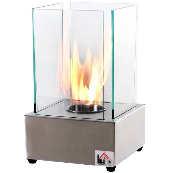 Shop Homcom Freestanding Tabletop Ventless Bio Ethanol Fireplace
