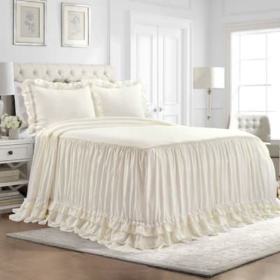 Lush Decor Ella Shabby-chic Ruffle Lace Bedspread Set