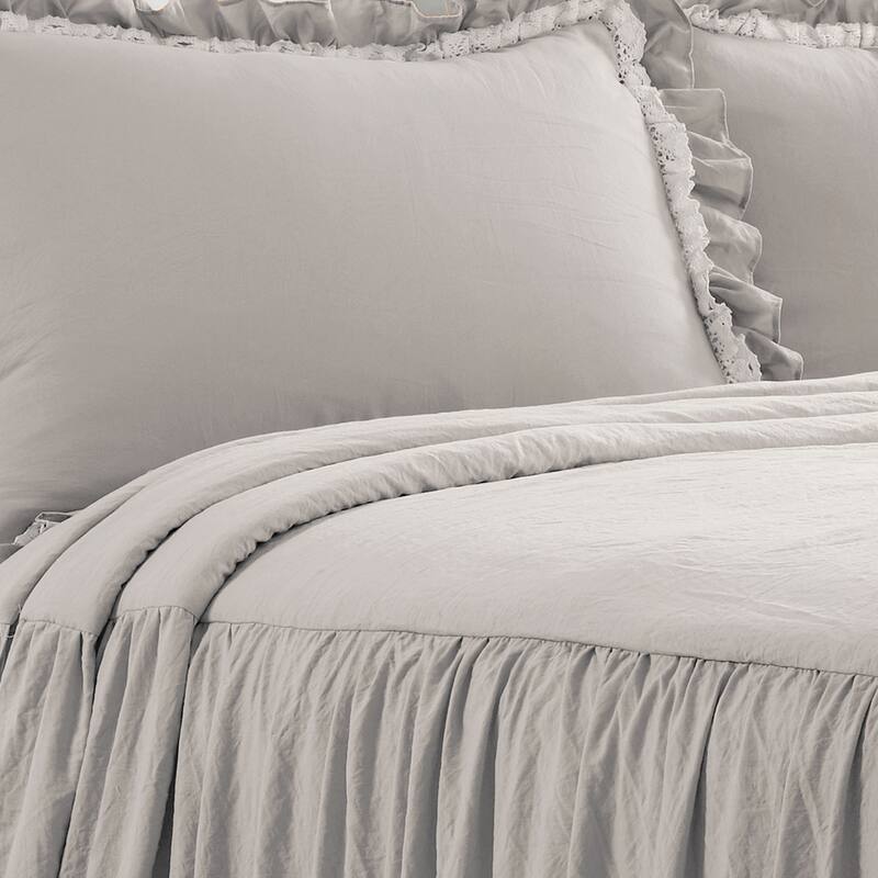 Lush Decor Ella Shabby-chic Ruffle Lace Bedspread Set