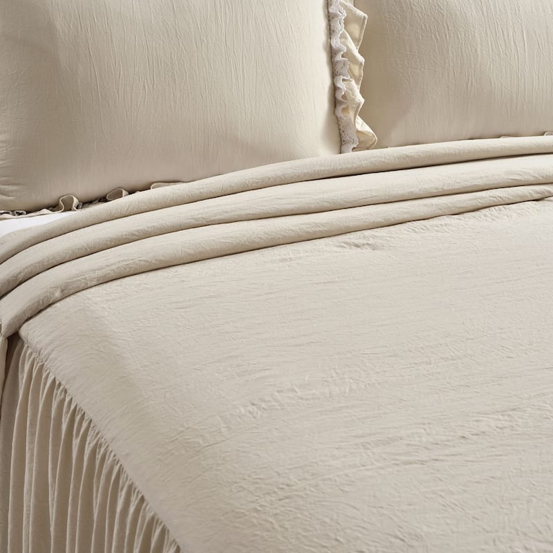 Lush Decor Ella Shabby-chic Ruffle Lace Bedspread Set