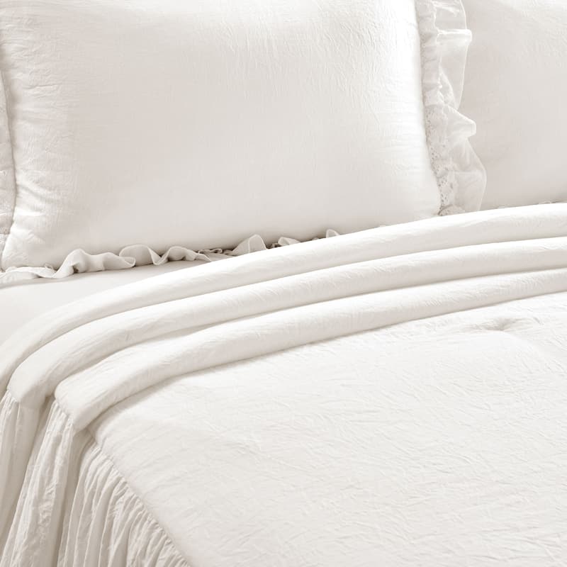 Lush Decor Ella Shabby-chic Ruffle Lace Bedspread Set