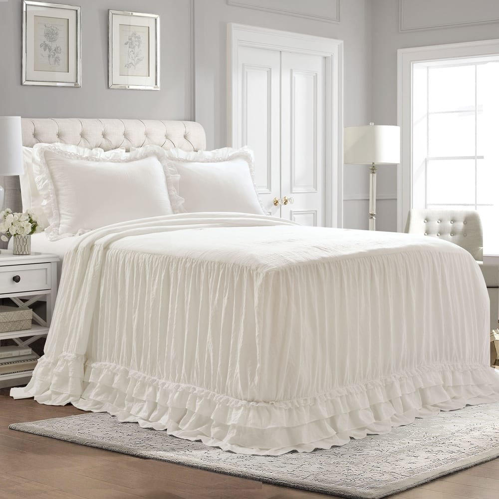 Lush Decor Ella Shabby-chic Ruffle Lace Bedspread Set