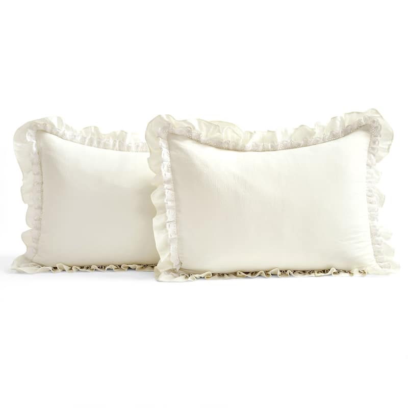 Lush Decor Ella Shabby-chic Ruffle Lace Bedspread Set