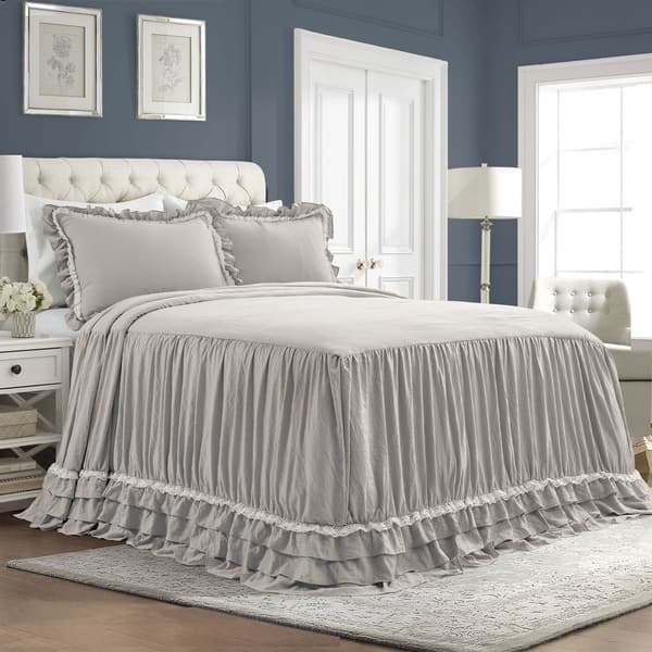 gray king size bedspread sets