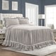 preview thumbnail 11 of 17, Lush Decor Ella Shabby-chic Ruffle Lace Bedspread Set Light Gray - Queen