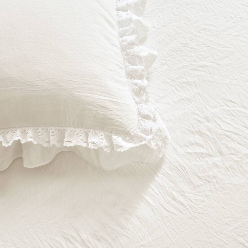Lush Decor Ella Shabby-chic Ruffle Lace Bedspread Set