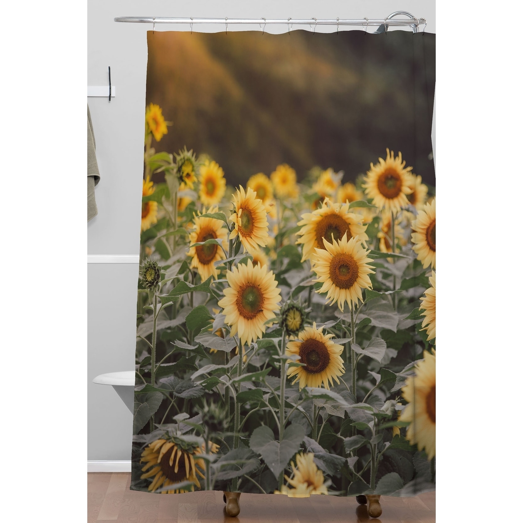 sunflower shower curtain