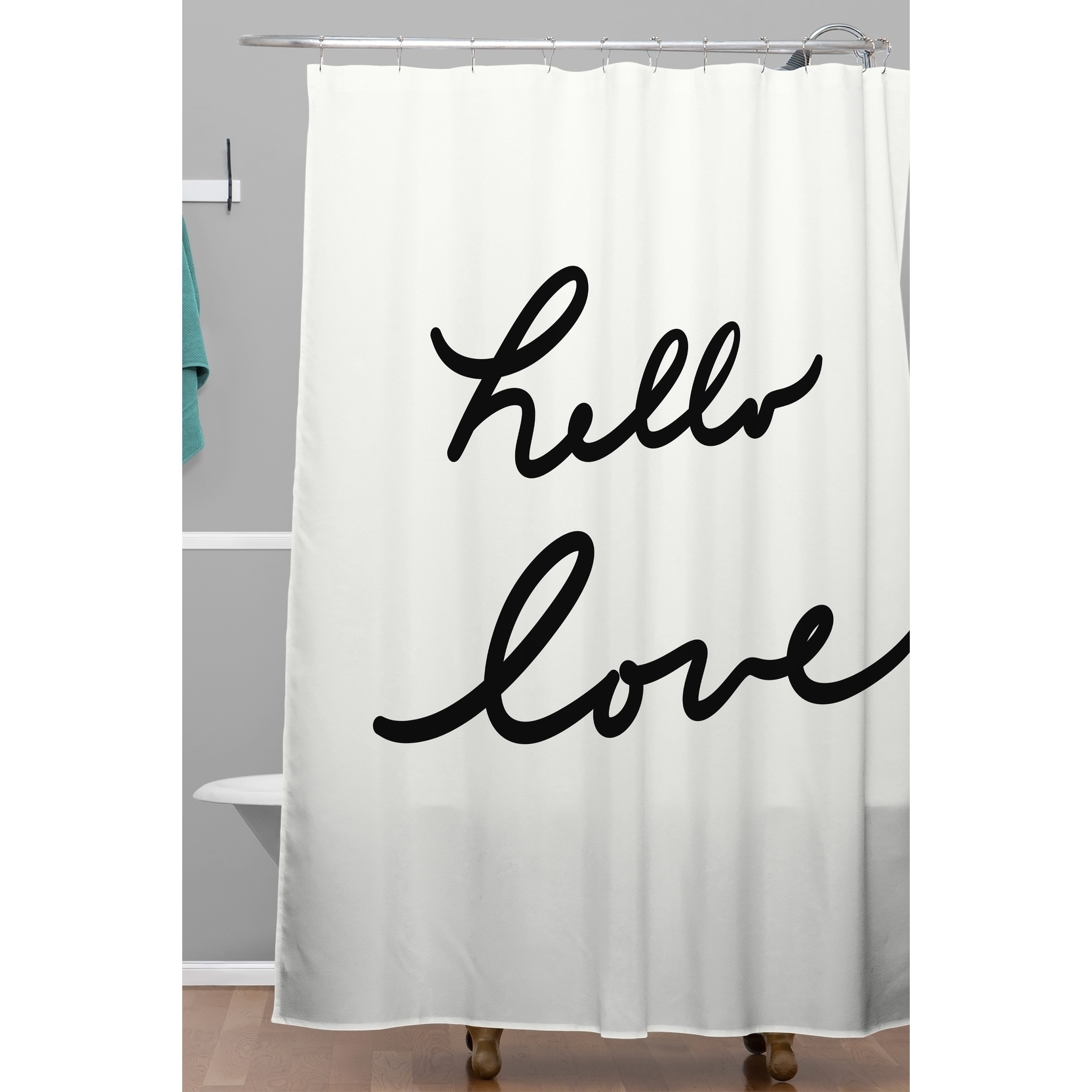 Shop Deny Designs Hello Love On White Shower Curtain Free