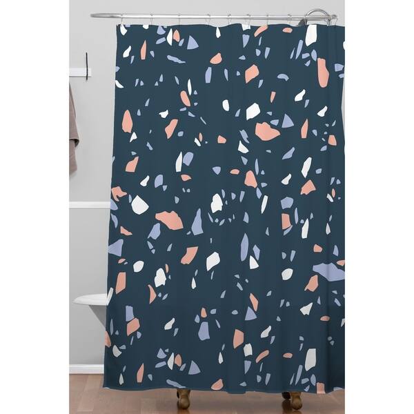 Shop Deny Designs So Blue Terrazzo Shower Curtain On Sale Free