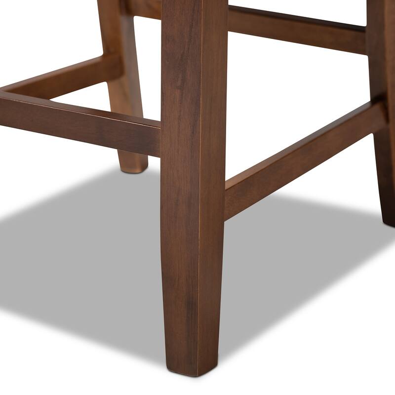 Caron Modern and Contemporary Upholstered 2-Piece Wood Pub Chair Set