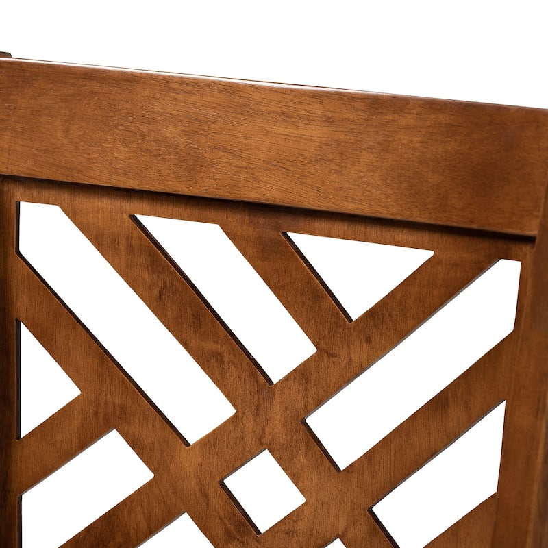 Caron Modern and Contemporary Upholstered 2-Piece Wood Pub Chair Set
