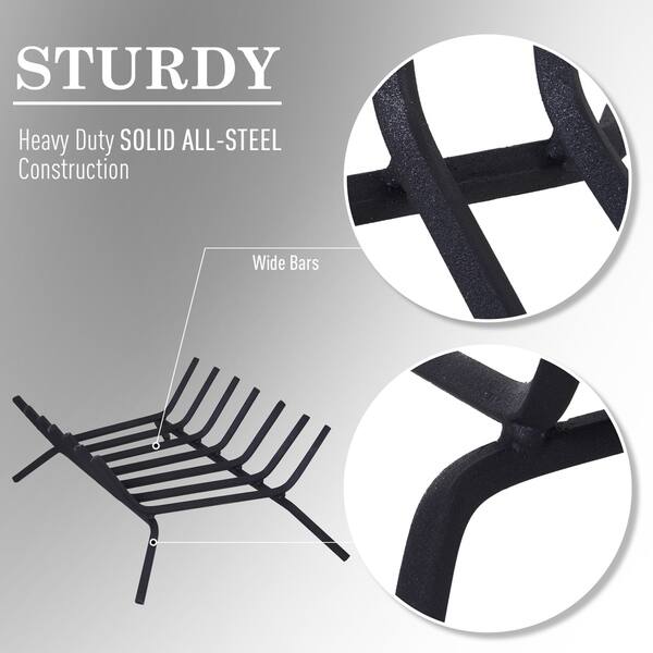 Shop Outsunny Firewood Log Grate For Indoor Wood Burning Fireplace