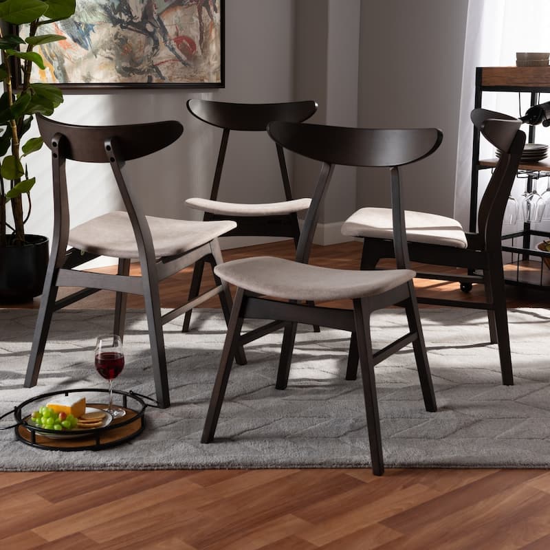 Carson Carrington Pautrask Upholstered 4-piece Dining Chair Set - Beige