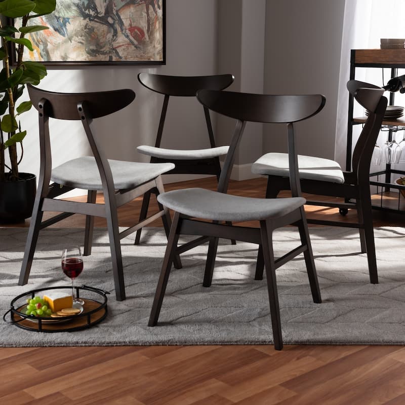 Carson Carrington Pautrask Upholstered 4-piece Dining Chair Set - Light Grey