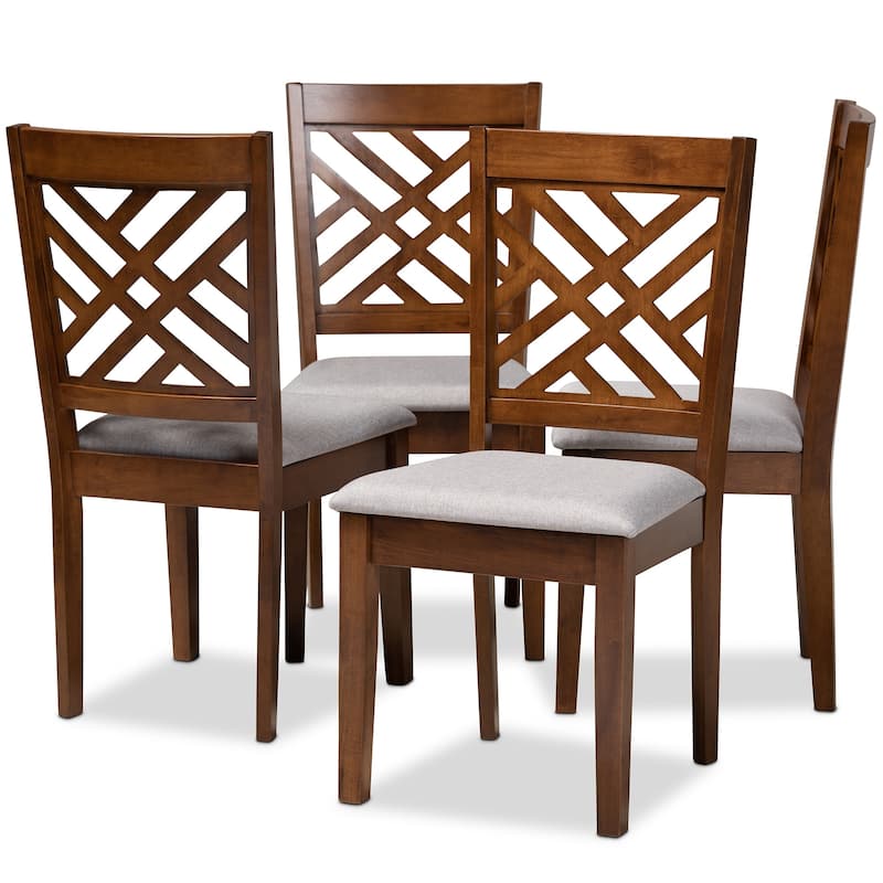 Caron Modern and Contemporary Upholstered 4-Piece Dining Chair Set - N/A