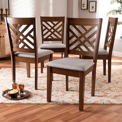 Caron Modern and Contemporary Upholstered 4-Piece Dining Chair Set