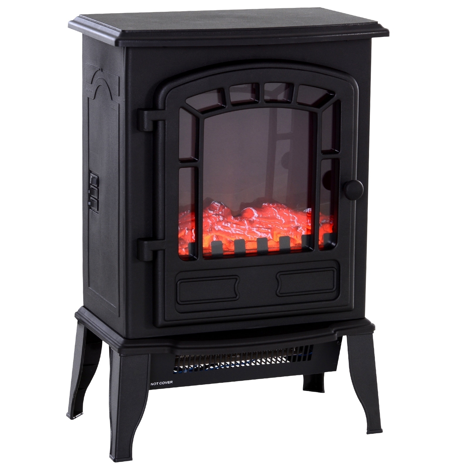 Shop Homcom Freestanding Electric Fireplace Stove Space Heater