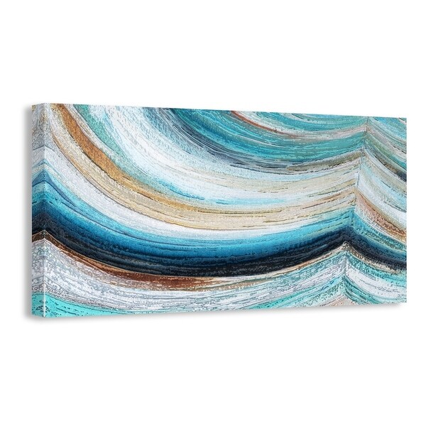 Modern Agate Aqua Wave