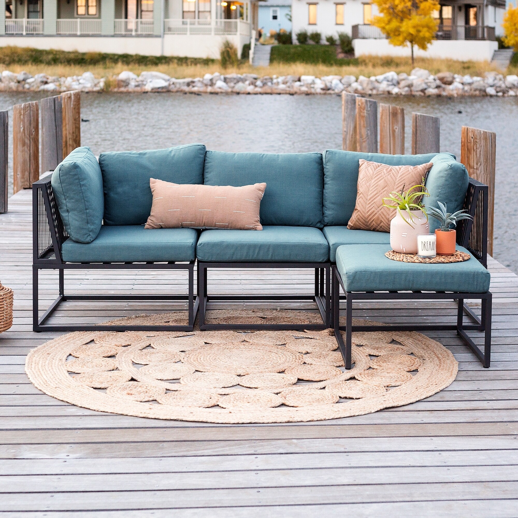 4 Piece Outdoor Cord Modular Sectional By Havenside Home Overstock 29813260