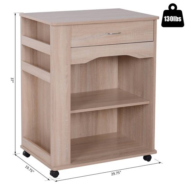 Homcom Rolling Kitchen Island Trolley Utility Cart Microwave Homcom Rolling Kitchen Island Trolley
