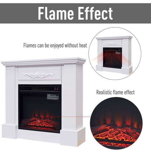 Shop Homcom Freestanding Electric Fireplace Heater With Mantel