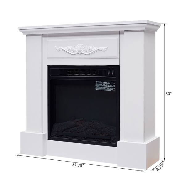 Shop Homcom Freestanding Electric Fireplace Heater With Mantel