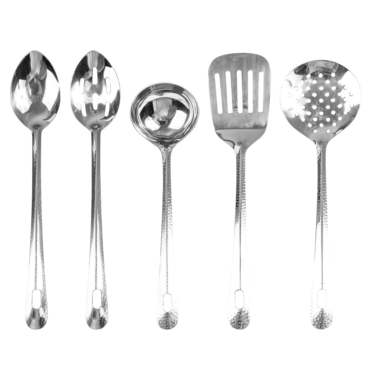 5-Piece Stainless Steel Kitchen Utensil Set Cooking Serving Tools Spatula Spoon