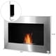 preview thumbnail 6 of 6, HOMCOM 35.5" Contemporary Wall Mounted Ventless Indoor Bio Ethanol Fireplace - Stainless Steel