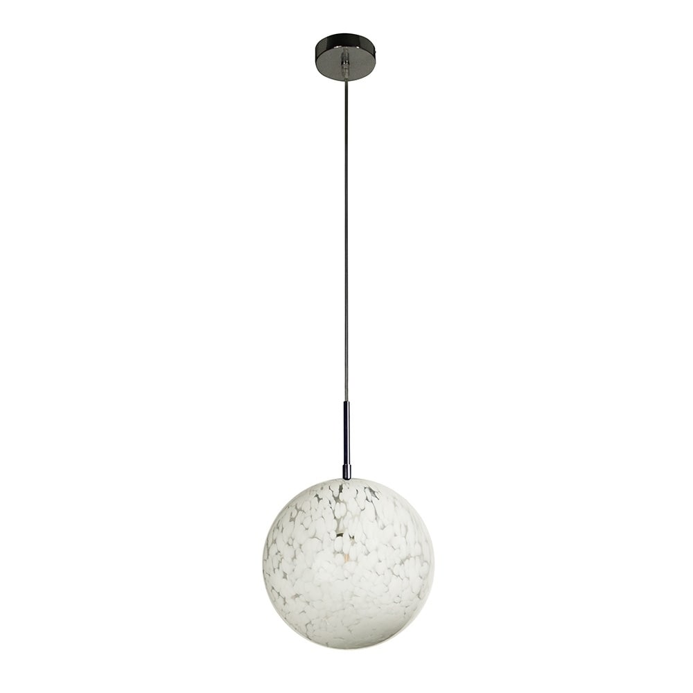 Canyon Home Ball Pendant Light Fixture, White Orb with Elegant Glow, Dimmable - Chandeliers For Bedrooms by Overstock.com