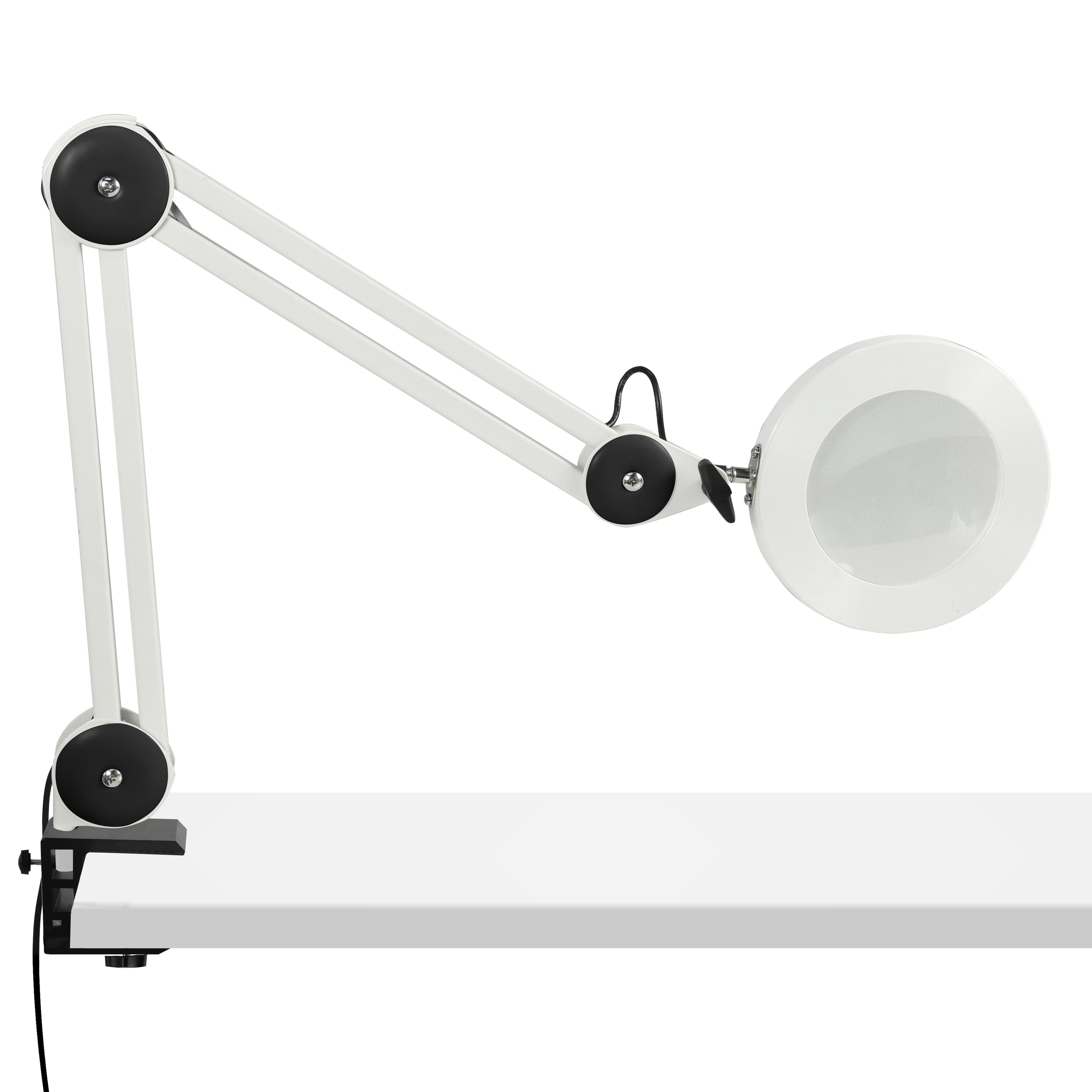 Canyon Home LED Desk Light with Magnifier Adjustable Arm Length with Enhanced Visual Magnification, Dimmable Ring Lighting - Chandeliers For Bedrooms by Overstock.com