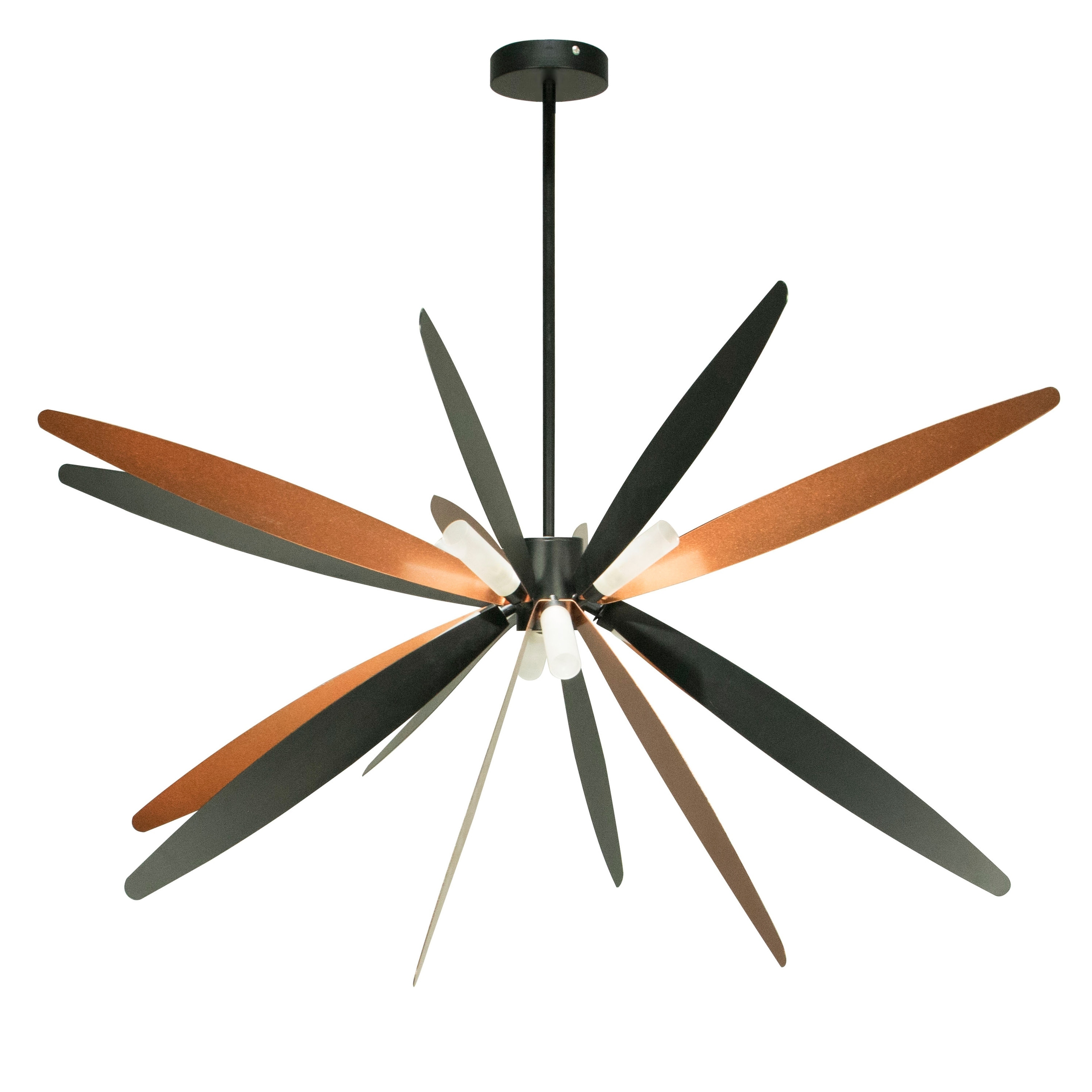 Canyon Home Dragonfly Sputnik Light Fixture, 4 Bulb Ceiling Lighting Classic Sand, Rose Gold, and Matte Black Finish - Chandeliers For Bedrooms by Overstock.com