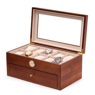 Shop Heiden Cherry Wood 12 Watch Storage Box - Overstock - 4804182