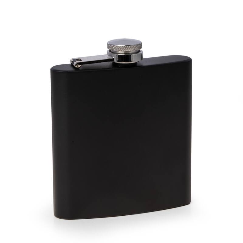 Vincent Matte Black 6oz Flask with Captive Cap