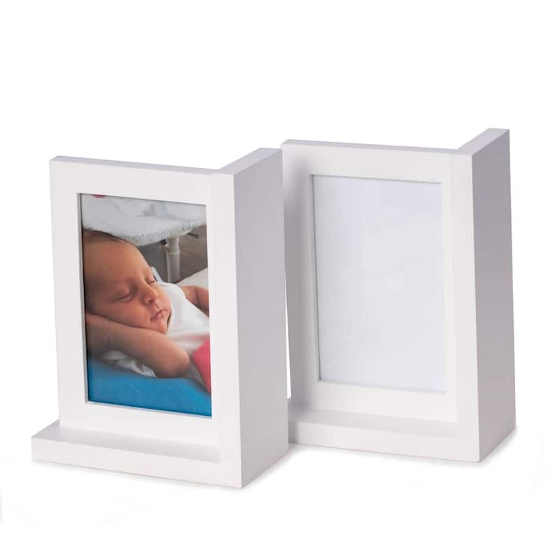 Kennedy Solid Wood White Picture Frame Book End