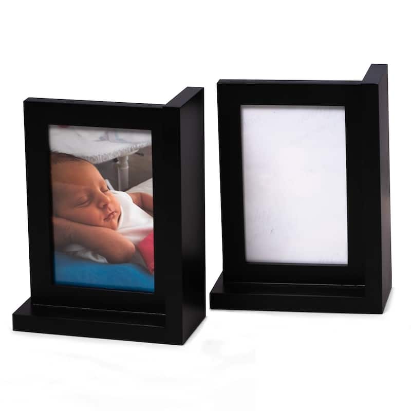 Kennedy Solid Wood Black Picture Frame Book End