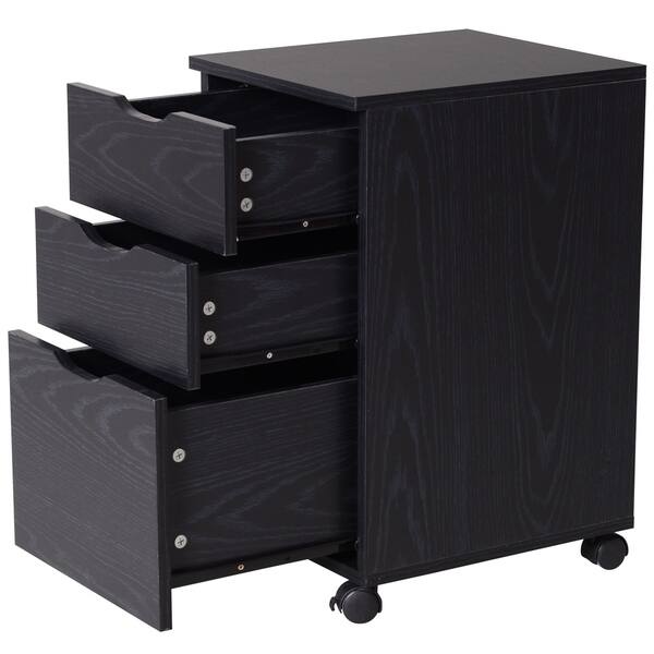 Shop Homcom 3 Drawer File Cabinet Rolling Vertical A4 Paper