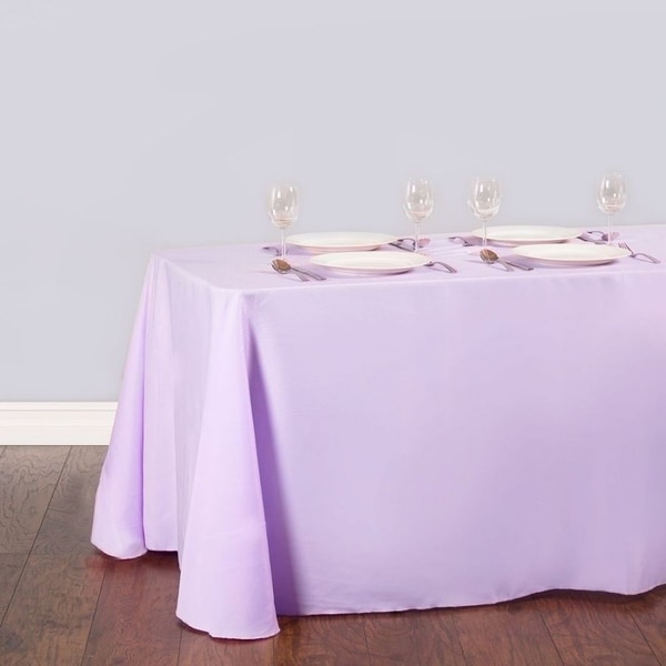 Polyester Linen Rectangle Table Cloth 90" x 156" Lavender