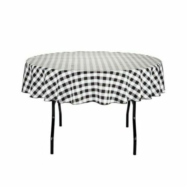 Polyester Round Gingham 70" Black & White