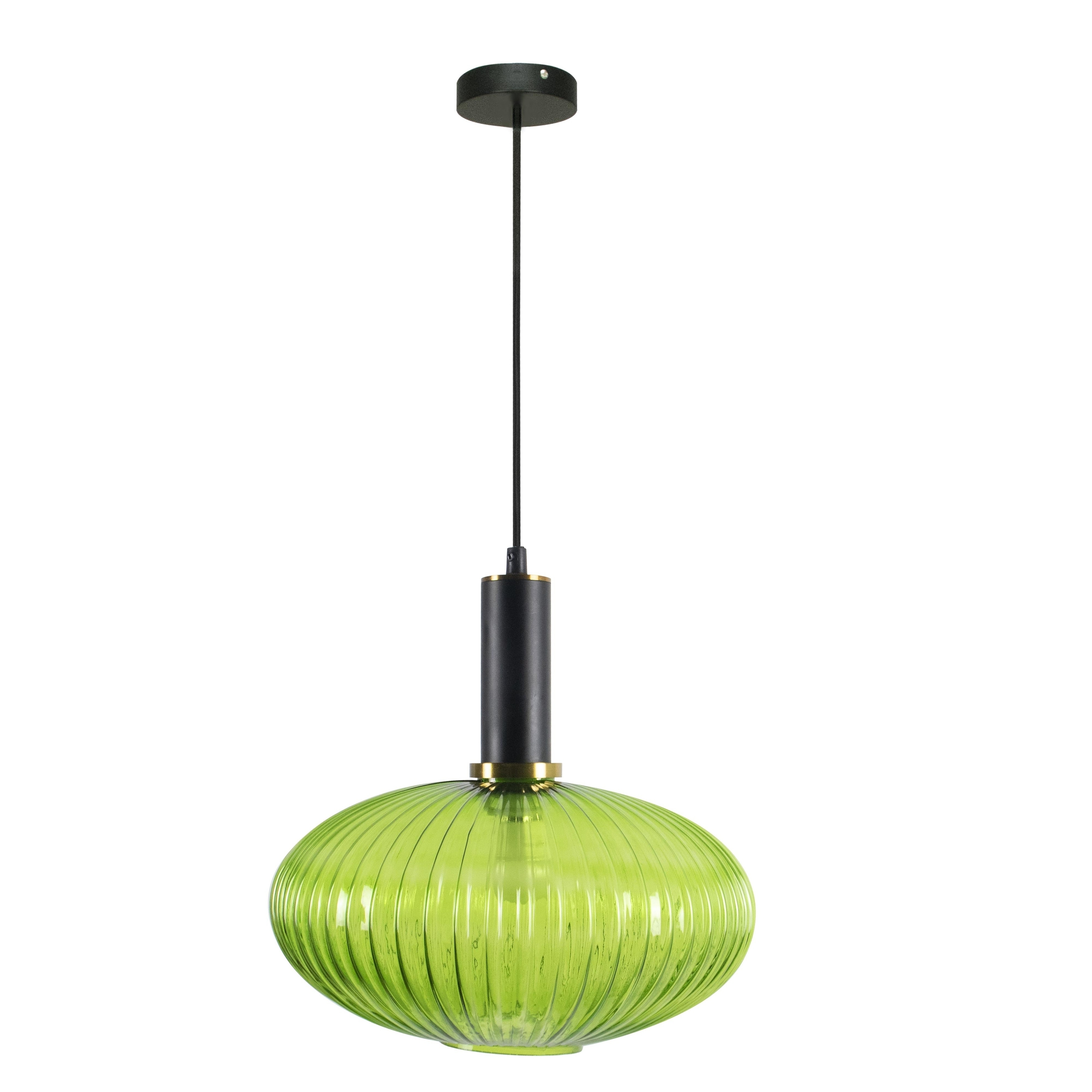 Canyon Home Retro Pendant Light Fixture with Vintage Oval Glass Shade Elegant Overhead Lighting, Long Hanging Length - Chandeliers For Bedrooms by Overstock.com