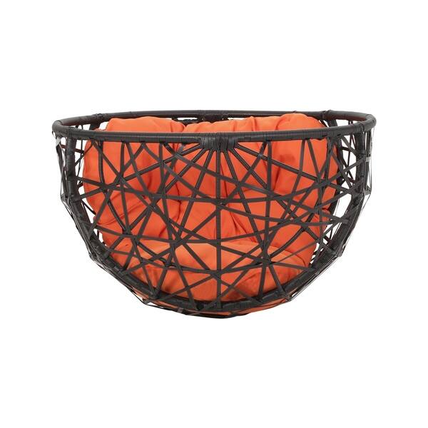 Pompano Indoor Wicker Teardrop Chair with Cushion by Christopher Knight