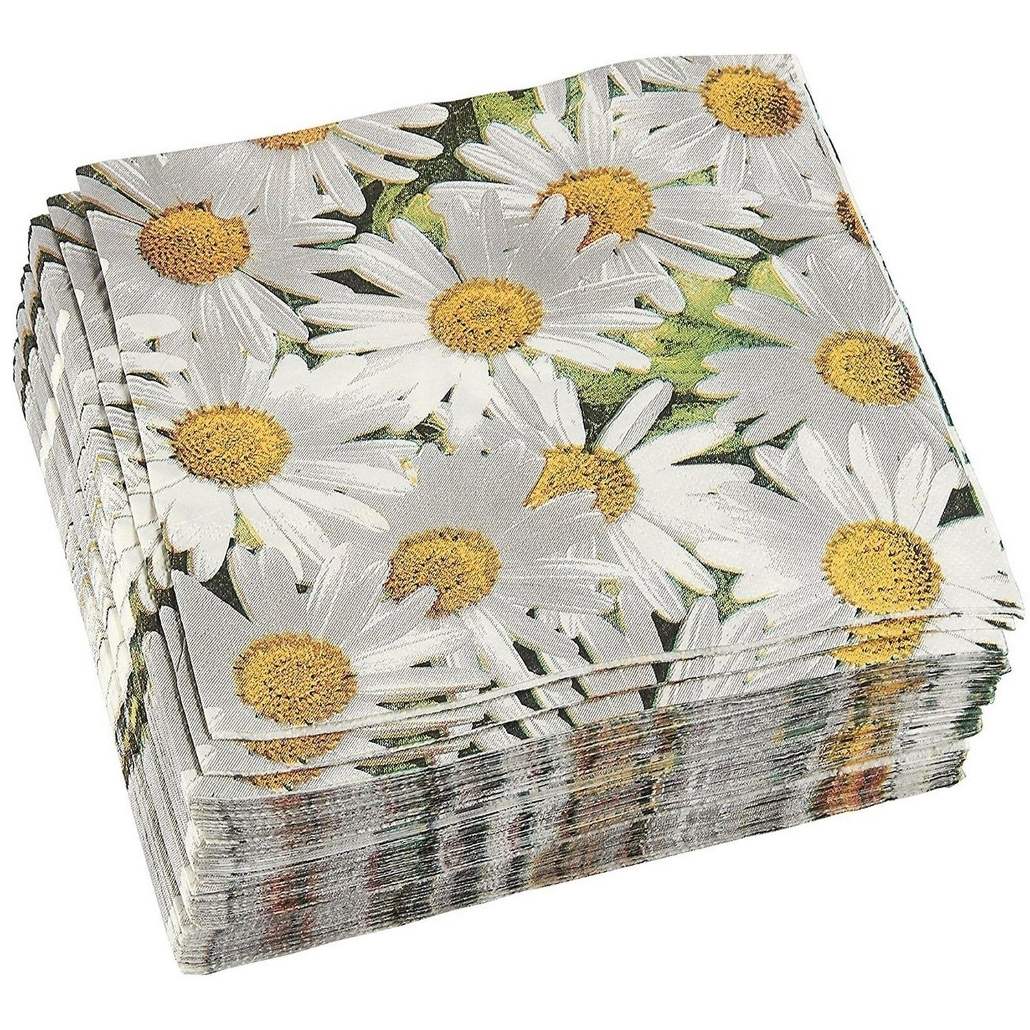 100 Pack Floral Napkins Disposable Paper Hand Towels 2 Ply