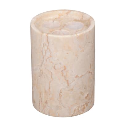 Creative Home Inverary Collection Champagne Marble Toothbrush Holder, Tooth Brush Holder - Beige - N/A