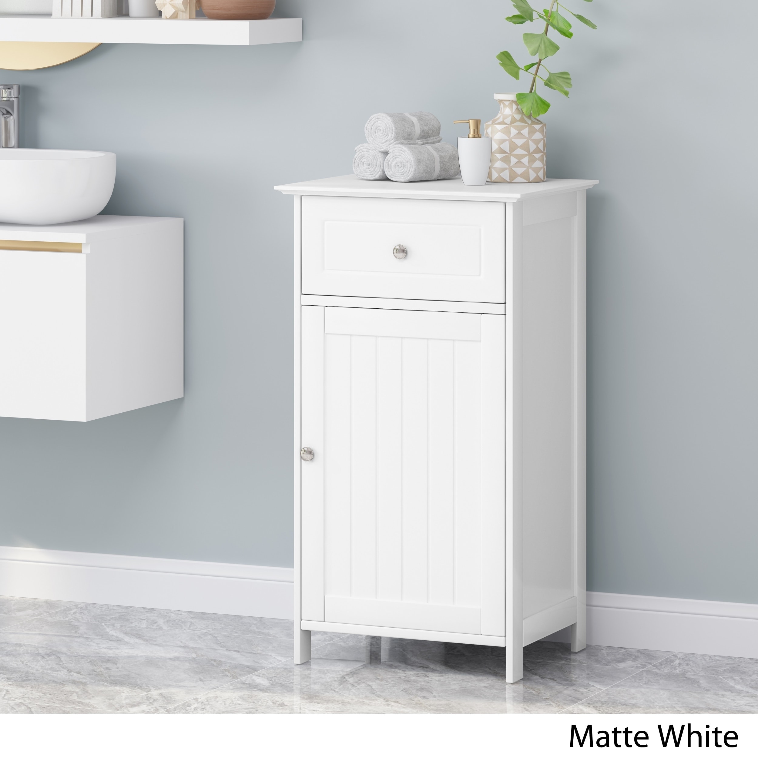 Shop Hoover Modern Bathroom Storage Cabinet By Christopher Knight