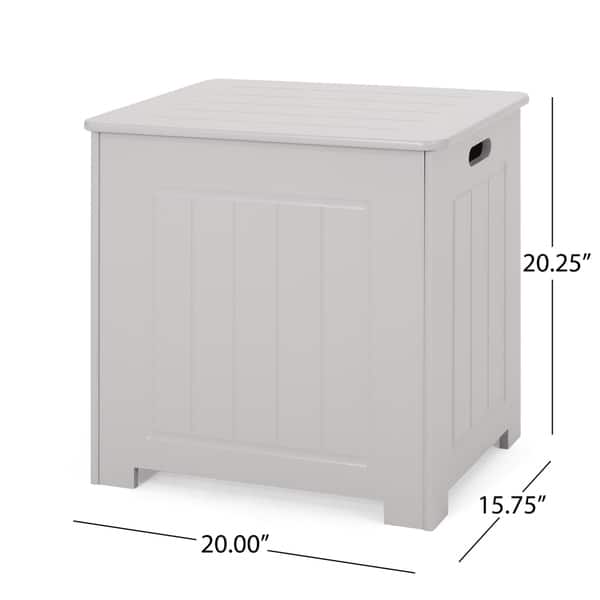 dimension image slide 0 of 2, Killarney Modern Laundry Hamper with Lid by Christopher Knight Home