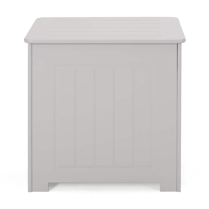 Killarney Modern Laundry Hamper with Lid by Christopher Knight Home - Light Grey