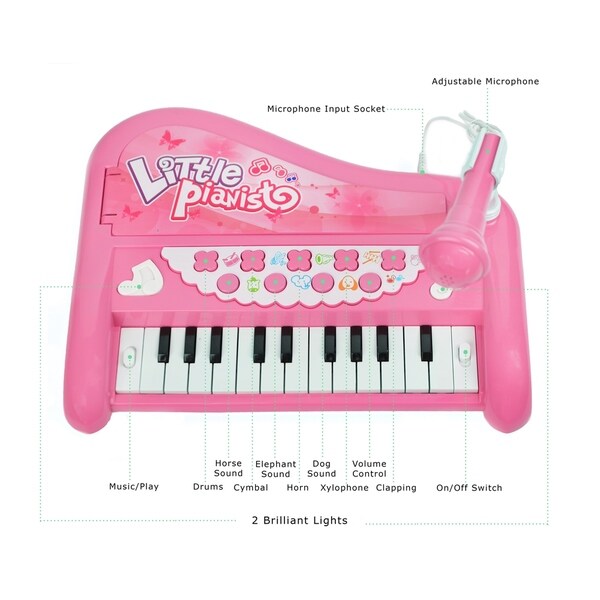 toy grand piano with microphone