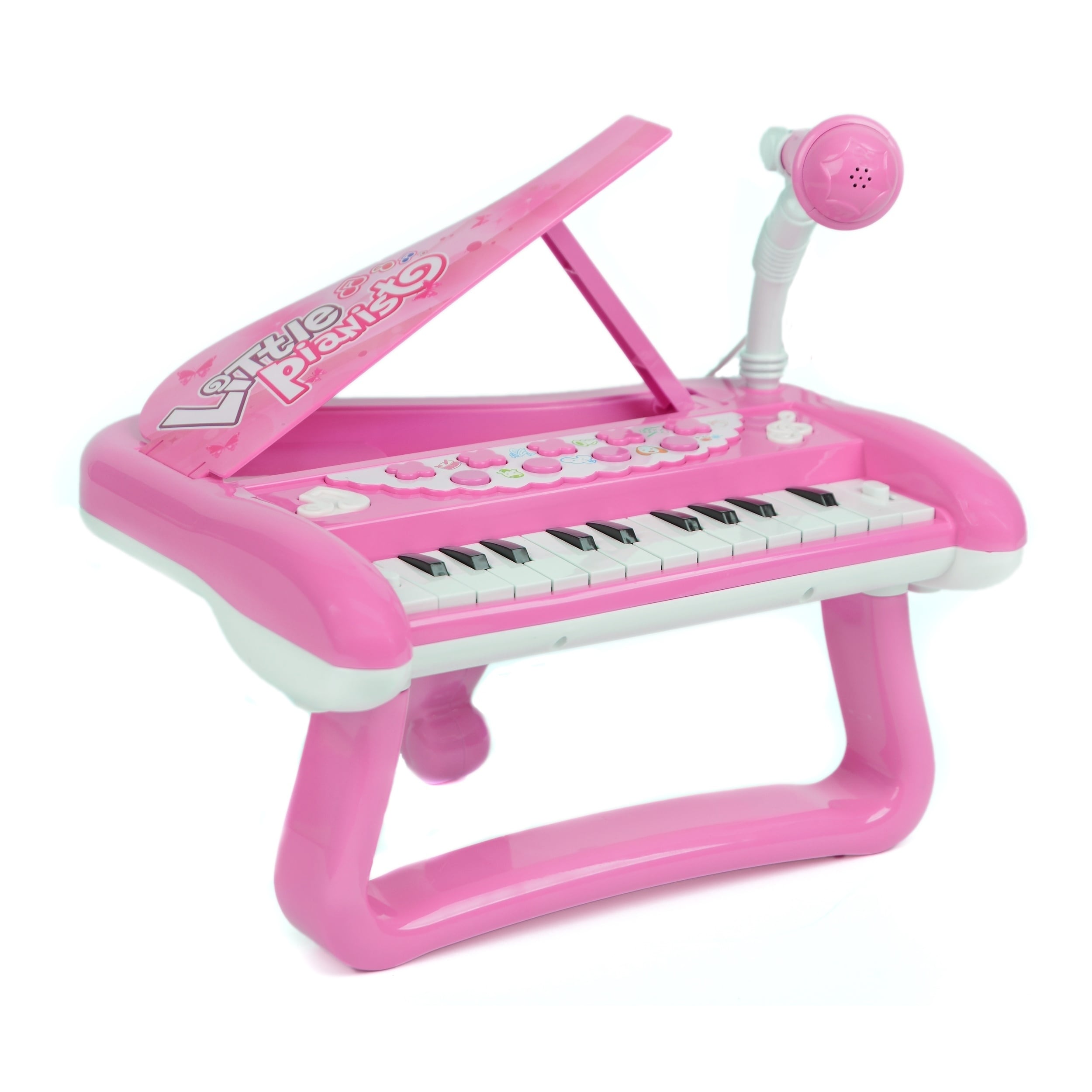 Musical Toy Electronic Grand Piano Keyboard with Microphone and Lights
