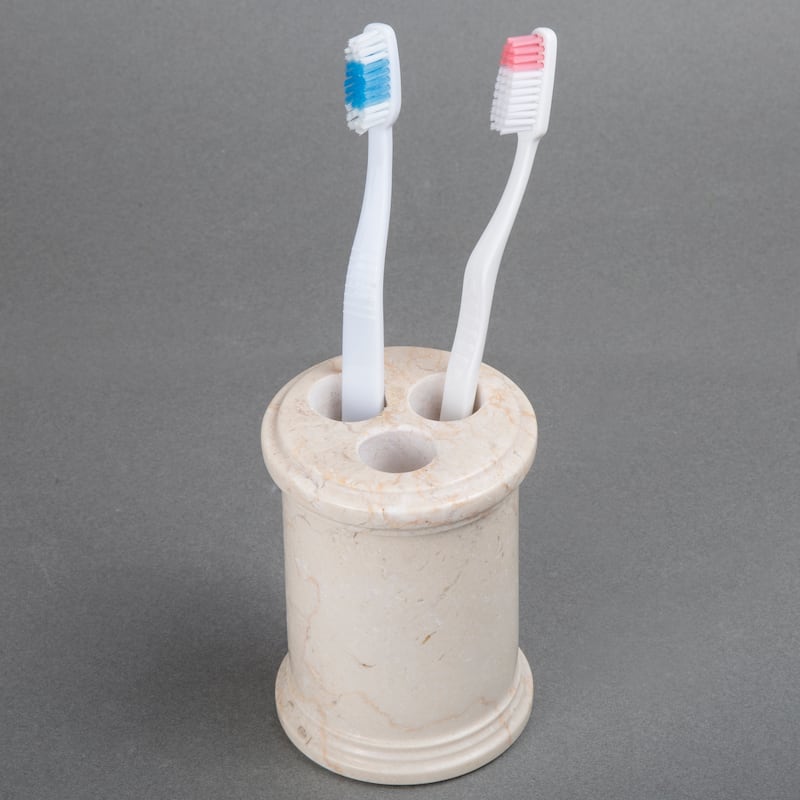 Creative Home Column Collection Champagne Marble Toothbrush Holder - Beige