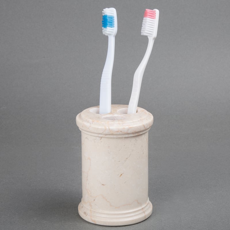 Creative Home Column Collection Champagne Marble Toothbrush Holder - Beige